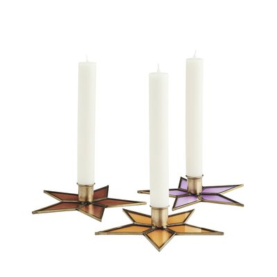 Lot de 3 bougeoirs Stars MADAM STOLTZ