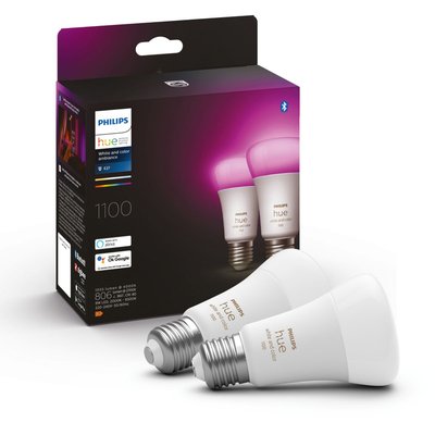 Ampoule LED connectée HUE W&C E27 75W x2 PHILIPS