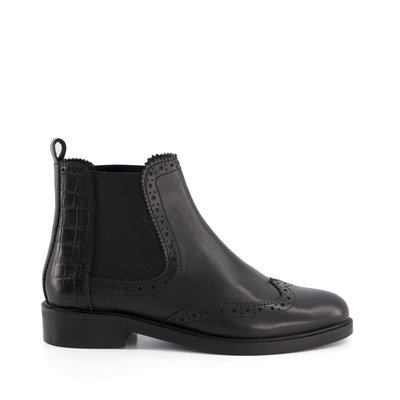 Bottines Chelsea à détails style Richelieu - QUEST DUNE LONDON