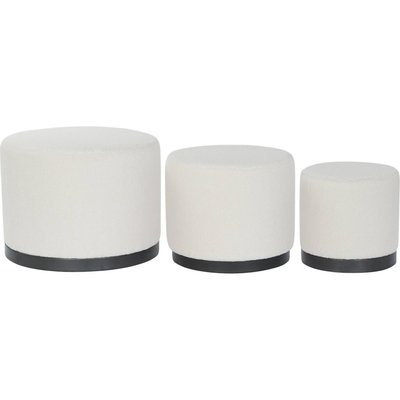 Poufs en polyester (lot de 3), Scandi RECOLLECTION