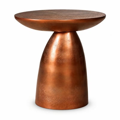 Bout de canapé design en aluminium finition cuivrée KANO PIER IMPORT