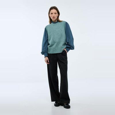 Pull col rond sans manches, contient de l'alpaga MONOPRIX