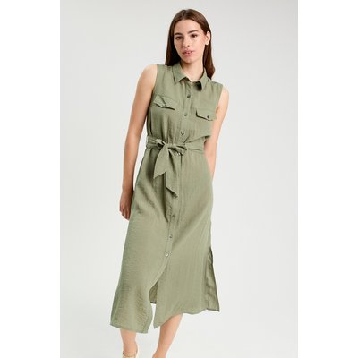 Robe longue évasée boutonnée CACHE CACHE