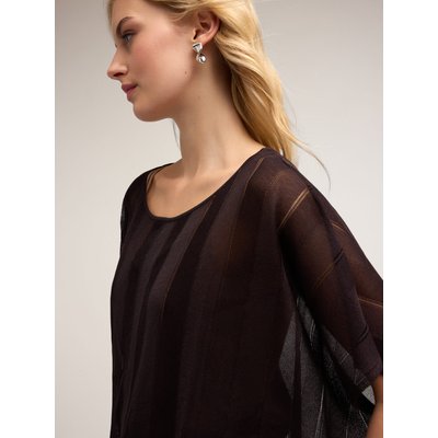 Poncho en maille fil textile viscose mélangée MOTIVI