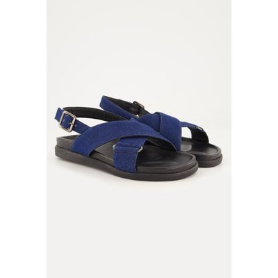 Sandales en denim, brides croisées, largeur H ULLA POPKEN
