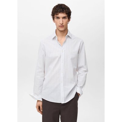 Chemise à rayures 100% coton coupe régulière MANGO MAN
