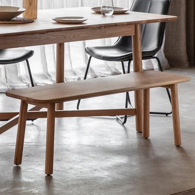 Kargil Scandi Oak 3 Seater Dining Bench (130 cm) SO'HOME
