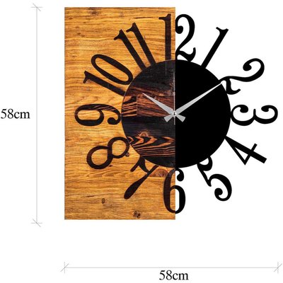 Horloge en bois et métal Clock Chiffres HANAH HOME