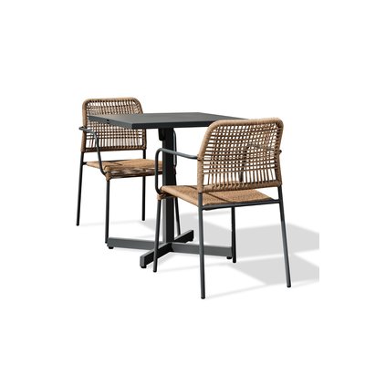 Ensemble repas de jardin en acier LOUISE CITY GARDEN