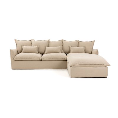 Canapé angle convertible lin épais Bultex, Odna LA REDOUTE INTERIEURS