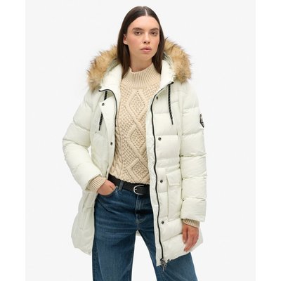 Doudoune mi-longue en imitation fourrure Everest SUPERDRY