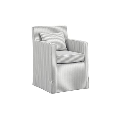 Emmie Country Stripe Dining Armchair in Cotton SO'HOME
