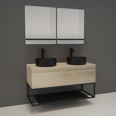 Meuble double +vasque +miroir WILL MOB IN
