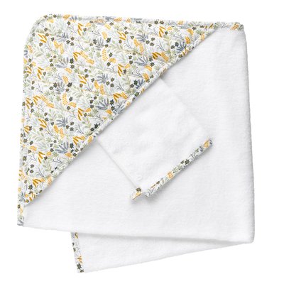Cape de bain et gant en coton SAUTHON
