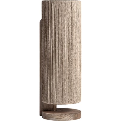 Lampadaire jacquard bois de manguier et raphia RECOLLECTION