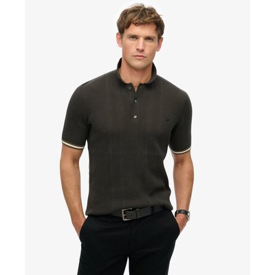 Polo en maille texturée à manches courtes SUPERDRY