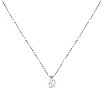 Collier en acier, cristaux, SILVER LA PETITE STORY