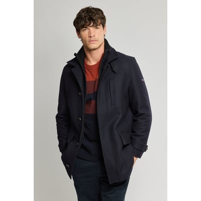 Manteau avec parementure en drap de laine ARMOR-LUX