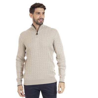 Pull col camioneur  en coton LANO GENTLEMAN FARMER