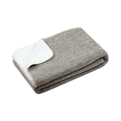 Plaid tricoté doublé sherpa LOVELY CASA