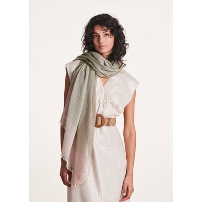 Foulard en coton avec fil textile LA FEE MARABOUTEE