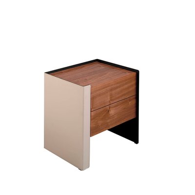 Table de chevet en bois de noyer et simili ANGEL CERDA