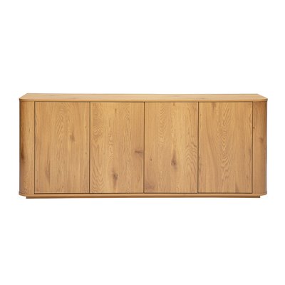 Buffet finition bois clair chêne 4 portes L180 cm NEGAN MILIBOO