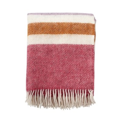Plaid laine agneau  Gotland Stripe KLIPPAN
