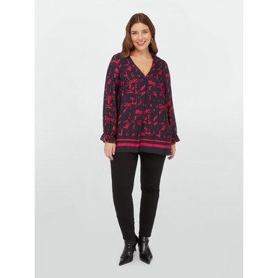 Blouse à imprimé géométrique bicolore FIORELLA RUBINO