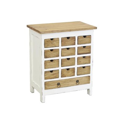 Commode 13 tiroirs en acajou naturel et blanc AUBRY GASPARD