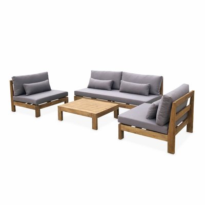 Salon de jardin bois d'acacia 5 places BAHIA SWEEEK