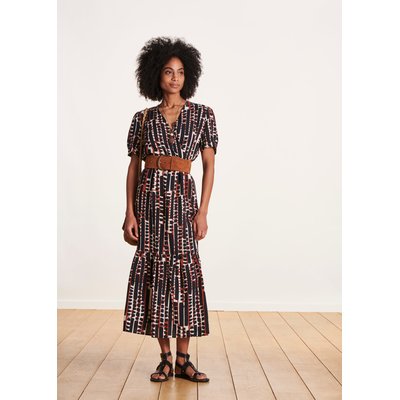 Robe longue à imprimé manches courtes LA FEE MARABOUTEE