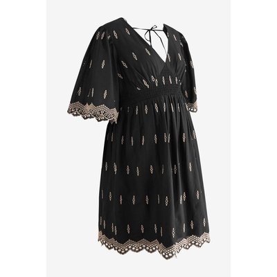 Robe de grossesse brodée coupe classique NEXT