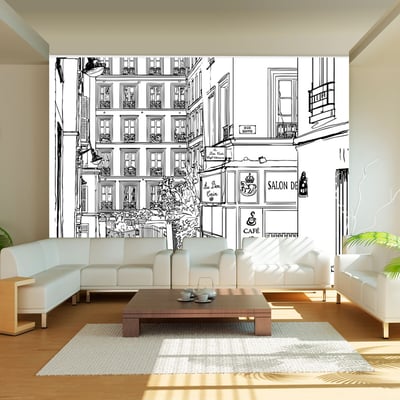 Papier peint intissé panoramique Ville et Architecture A walk through Parisian streets EDEN