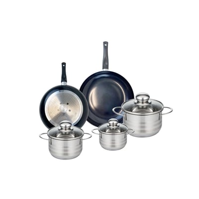 Batterie 2 poêles 20/24cm + 3 faitouts 12/14/16cm PRIMA BRILLANT ELO