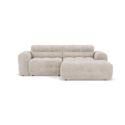 Canapé d'angle droit en velours texturé, DIANE LISA DESIGN