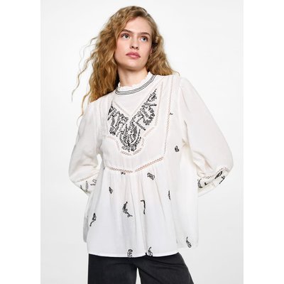 Blouse brodée coton MANGO TEEN