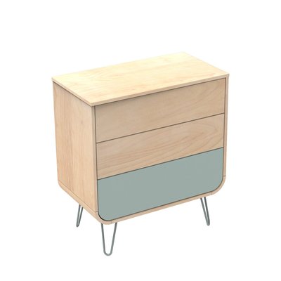 Commode 3 tiroirs pieds métal SAUTHON ORIGINAL