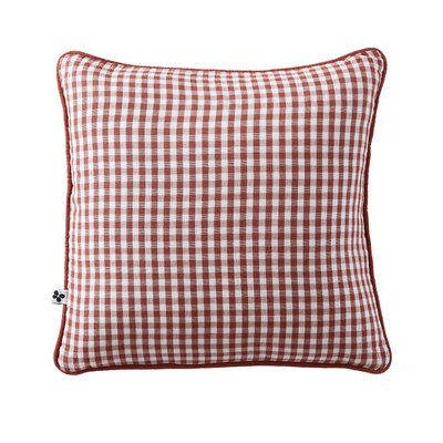 Coussin dehoussable en gaze de coton Vickie vichy EDEN