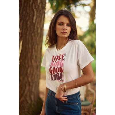 Camiseta estampada de algodón, manga corta, TSONG LA PETITE ETOILE