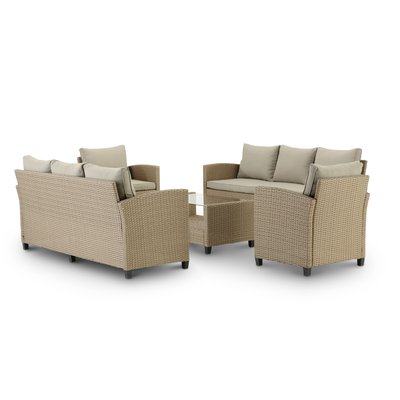 Salon de jardin 8 places, rotin, VERONA DEFORA HOME
