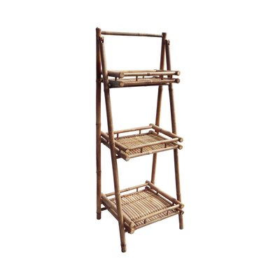 Etagère bibliothèque exotique bambou 3 niveaux FIDJI SWEEEK
