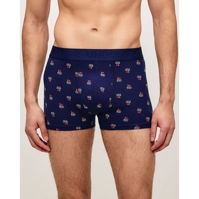 Boxer coton imprimé "I LOVE YOU REPEATIZ NAVYP UNDIZ