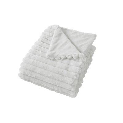 Couverture imitation fourrure et flanelle HOME MAISON