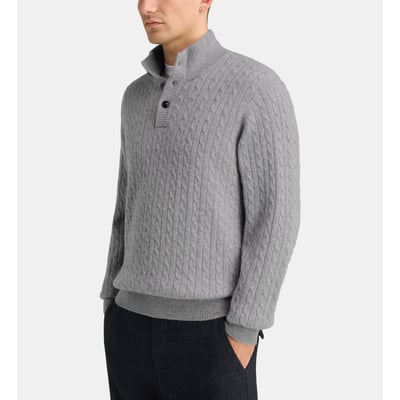 Pull camionneur droit cachcablesmok torsades cachemire GALERIES LAFAYETTE