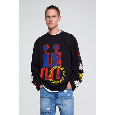T-shirt à manches longues imprimé DESIGUAL