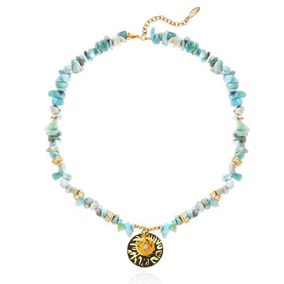Collier avec pierres, perles et pendentif central VICTOR HIPANEMA