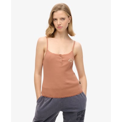 Athletic Essentials Button Down Cami Top SUPERDRY
