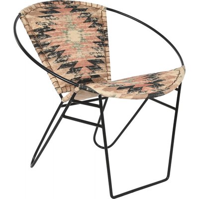 Fauteuil en métal et kilim, Folk RECOLLECTION