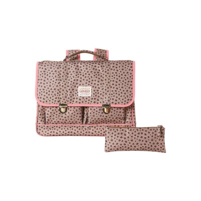 Cartable + trousse imprimé léopard VERTBAUDET